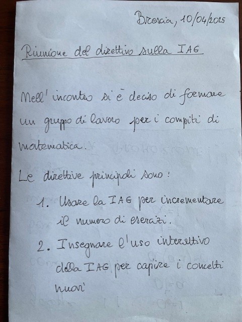 Documento manoscritto da trasformare in un file Word ben formattato.
